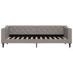 vidaXL Lit de jour avec lit gigogne taupe 80x200 cm tissu