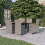 vidaXL Ensemble à manger de jardin avec coussins 7 Pièces Gris