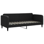 vidaXL Lit de jour avec gigogne et tiroirs noir 80x200 cm tissu
