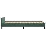 vidaXL Cadre de lit avec tête de lit Vert foncé 90x190 cm Velours