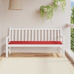 vidaXL Coussin de banc de jardin rouge 180x50x3 cm tissu oxford