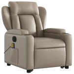 vidaXL Fauteuil inclinable de massage électrique cappuccino similicuir