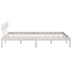 vidaXL Cadre de lit Blanc Bois de pin massif 180x200 cm Super King