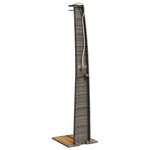 vidaXL Douche d'extérieur gris 55x60x224 cm résine tressée bois acacia