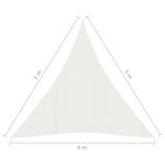 vidaXL Voile d'ombrage 160 g/m² Blanc 4x5x5 m PEHD