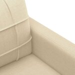 vidaXL Canapé à 3 places Crème 180 cm Tissu