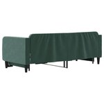 vidaXL Lit de jour avec lit gigogne vert foncé 80x200 cm velours