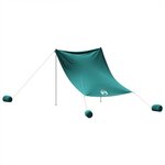 vidaXL Auvent de plage avec ancres de sable vert 214x236 cm