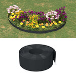 vidaXL Bordures de jardin 4 Pièces noir 10 m 20 cm polyéthylène