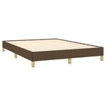 vidaXL Cadre de lit Marron foncé 140x190 cm Tissu