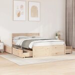 vidaXL Cadre de lit sans matelas 135x190 cm bois de pin massif