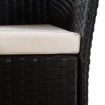 vidaXL Ensemble à manger d'extérieur 5 Pièces Résine tressée Noir marron
