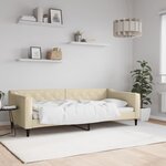 vidaXL Lit de repos crème 90x200 cm tissu