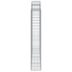 vidaXL Paniers à gabions arqués 4 Pièces 200x50x180/200 cm Fer galvanisé