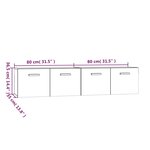 vidaXL Armoires murales 2Pièces Chêne brun 80x35x36 5cm Bois d'ingénierie