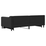vidaXL Lit de jour avec lit gigogne noir 90x190 cm tissu