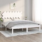 vidaXL Cadre de lit Blanc 140x200 cm Bois massif
