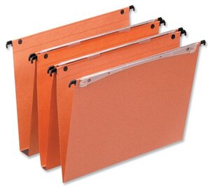 Boîte de 25 dossiers suspendus en kraft Orange pour Tiroir Dual fond 15 mm ESSELTE