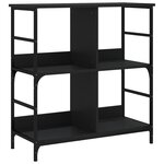 vidaXL Bibliothèque noir 78 5x33x82 cm bois d'ingénierie