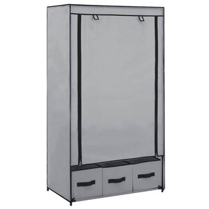 vidaXL Garde-robe Gris 87 x 49 x 159 cm Tissu