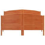 vidaXL Cadre de lit sans matelas cire marron 140x190cm bois pin massif