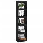 vidaXL Bibliothèque/Séparateur de pièce Noir 40x30x167 5 cm Pin massif