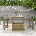 vidaXL Table de jardin 100x50x75 cm bois de pin imprégné