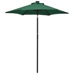 vidaXL Parasol avec lumières LED Vert 200x211 cm Aluminium