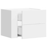 vidaXL Tables de chevet murales 2 Pièces blanc 45x30x35 cm