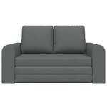 vidaXL Canapé-lit de sol 2-en-1 Gris foncé 148x71x83 cm Tissu