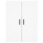 vidaXL Buffet haut Blanc 69 5x34x180 cm Bois d'ingénierie
