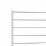 vidaXL Cadre de lit métal avec tête de lit/pied de lit blanc 107x203cm