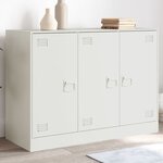 vidaXL Buffet blanc 99x39x73 cm acier