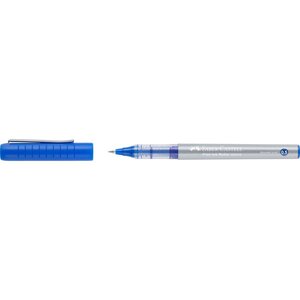 Faber-Castell Roller Free Ink Stylo à bille à encre liquide - Pointe conique 0 5 mm - Largeur de trait extra fine - Clip en métal - Couleur bleue