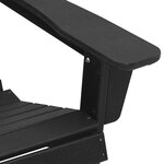 Chaises Adirondack vidaXL avec Reposes-Pieds 2 Pièces Noir HDPE