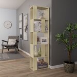 vidaXL Bibliothèque/Séparateur de pièce Chêne sonoma Bois d’ingénierie