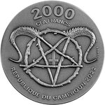 MEPHISTOPHELES Devils and Demons 2 Oz argent monnaie 2000 Francs Cameroon 2022