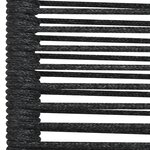 vidaXL Ensemble à manger de jardin 9 Pièces Corde en coton et acier Noir