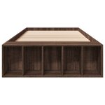 vidaXL Cadre de lit chêne marron 100x200 cm bois d'ingénierie