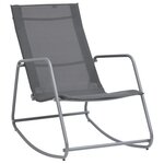 vidaXL Chaise à bascule de jardin Gris 95x54x85 cm Textilène