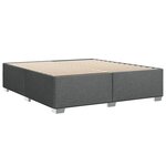 vidaXL Cadre de lit sans matelas gris foncé 180x200 cm tissu