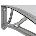 vidaXL Auvent de porte Gris 150x100 cm Polycarbonate