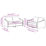 vidaXL Ensemble de canapés 2 Pièces avec coussins Crème Tissu