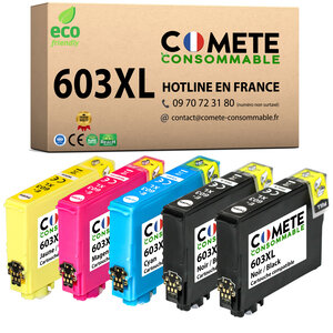 603XL - 5 cartouches compatibles pour Epson 603 XL - COMETE