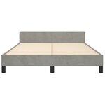 vidaXL Cadre de lit avec tête de lit Gris clair 140x200 cm