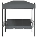 vidaXL Balancelle de jardin avec auvent gris foncé acier