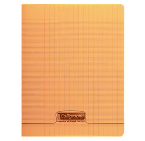 Cahier 8000 Polypro 240 x 320 mm 96 Pages 90g Grands Carreaux Orange CALLIGRAPHE