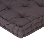 vidaXL Coussin de plancher de palette Coton 120x80x10 cm Anthracite