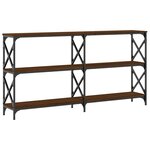 vidaXL Table console chêne marron 156x28x80 5 cm bois d'ingénierie