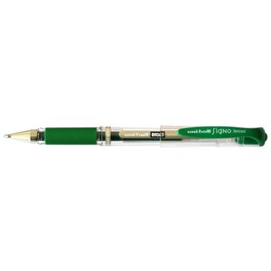 Roller encre gel Signo Broad UM153C grip pointe large 1mm vert UNI-BALL